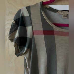 Authentic! Worn once!  Burberry Brit Plaid Tshirt XS, fits S, orig $299
